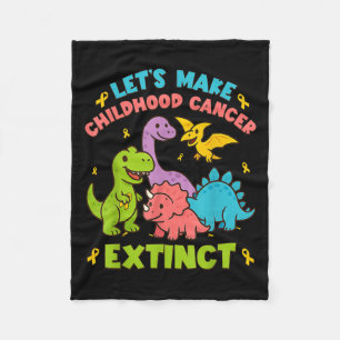 Laten we uitgestorven kinderkanker-dinosaurussen D Fleece Deken