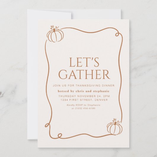 Laten we uitnodigen kaart (Voorkant)