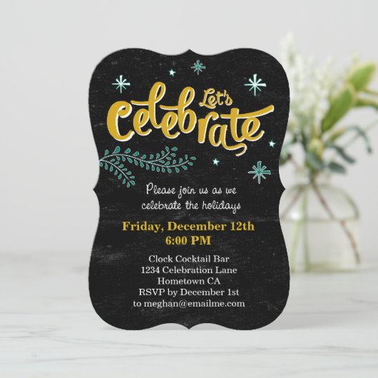 Laten we uitnodigen kaart (Staand voorkant)