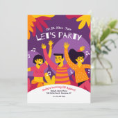 Laten we uitnodiging voor het feest (Staand voorkant)
