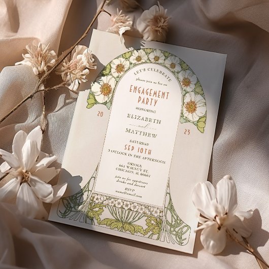 Laten we uitnodigingen art nouveau vieren