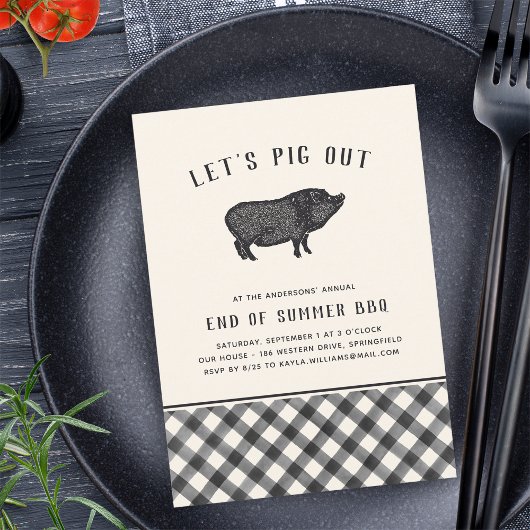 Laten we uitsteken | Summer BBQ Party Kaart