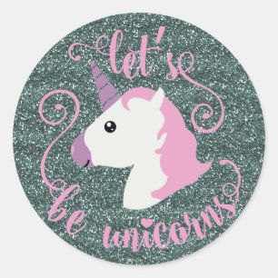 Laten we Unicorns (glitter emoji) stickers zijn