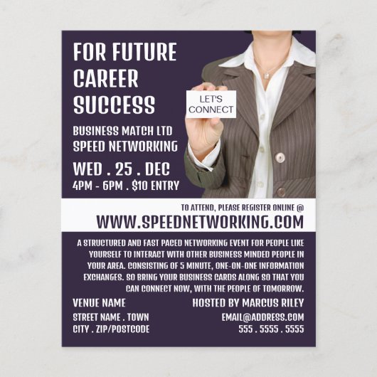 Laten we verbinding maken, de gebeurtenis van het  flyer (Voorkant)