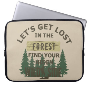 laten we verdwalen in het bos zoeken je ziel laptop sleeve