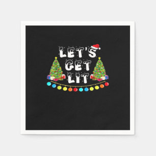 Laten we verlicht Kerstmis Essentieel Servet