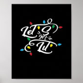 Laten we verlicht kerstverlichting Grappige kerst Poster (Voorkant)