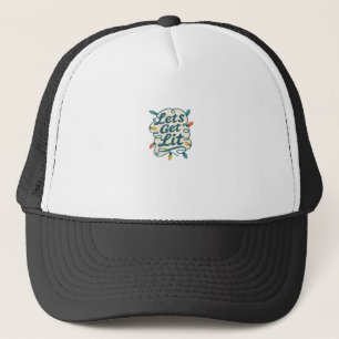 Laten we verlicht krijgen Grappige kerstverlichtin Trucker Pet