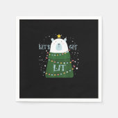 Laten we verlicht Schattige Beer kerstpyjama's Servet (Voorkant)