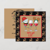 Laten we verlichte kerst cocktail uitnodiging (Voorkant / Achterkant)