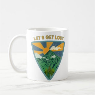 Laten we verloren vintage wandelen koffiemok