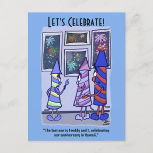 Laten we vieren 4 juli briefkaart