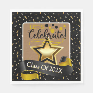 Laten we vieren afstuderen klasse van papier Bord Servet