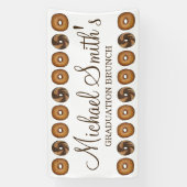 Laten we vieren dat Bagel Graduation Party Brunch Spandoek (Verticaal)