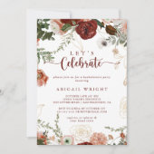 Laten we vieren goud rustieke kleurrijke bloemfees kaart (Voorkant)