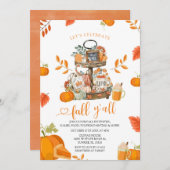 Laten we vieren Herfst Y'all Oranje pompoen partij Kaart (Voorkant / Achterkant)