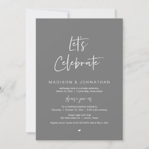 Laten we vieren, Navy Blue, Wedding Elopement Part Kaart