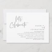 Laten we vieren, Trouw Elopement Feest Uitnodiging (Voorkant)
