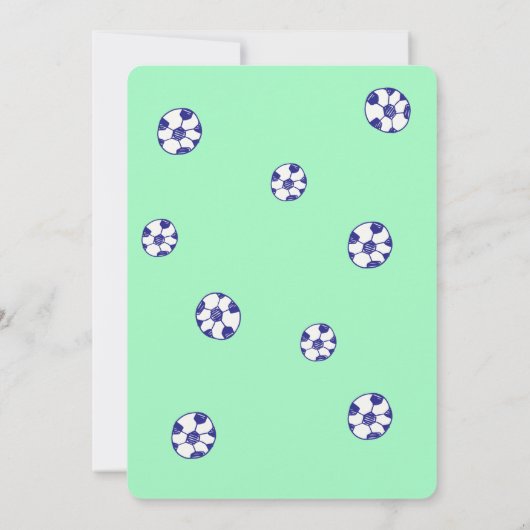 Laten we Voetbal Verjaardagsfeestje spelen Kaart (Achterkant)