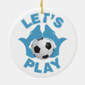 Laten we voetballen keramisch ornament (Achterkant)