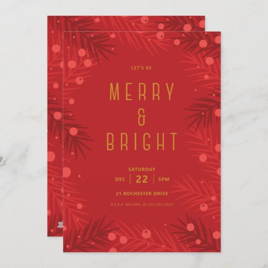 Laten we vriendelijk en helder zijn | Uitnodiging (Voorkant / Achterkant)