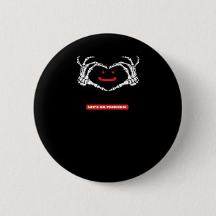 Laten we vrienden zijn! Klassiek skelet handen har Ronde Button 5,7 Cm