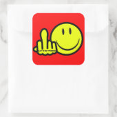 Laten we vrienden zijn vierkante sticker (Tas)