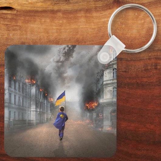 Laten we vrije OEKRAÏNE Sleutelhanger houden (Achterkant)