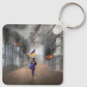 Laten we vrije OEKRAÏNE Sleutelhanger houden (Achterkant)