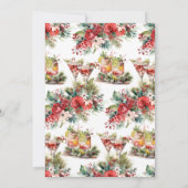 Laten we vrolijk zijn Kerstmis Cocktails Trouwdouc Kaart (Achterkant)