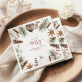 Laten we vrolijk zijn Rustige Kerst Bruidsdouche Servet