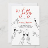 Laten we vrolijke kerst cocktail party eigenzinnig kaart (Voorkant)