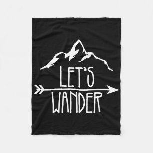 Laten we Wandelen Wandelteam Kamperen Matching Gro Fleece Deken