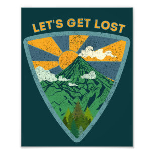 Laten we  wandeling verliezen foto afdruk