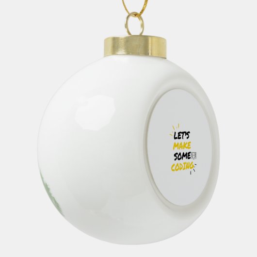 Laten we wat coderen keramische bal ornament (Links)