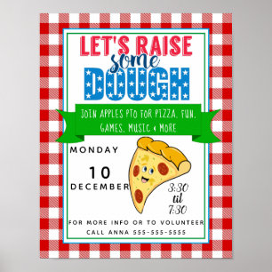 laten we wat deeg ophalen , pizza kookgootsteen poster