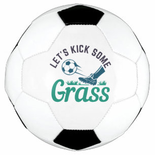 Laten we wat gras schoppen voetbal
