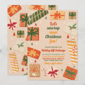 Laten we wat plezier uitpakken dit Cadeau met kers Kaart (Voorkant / Achterkant)