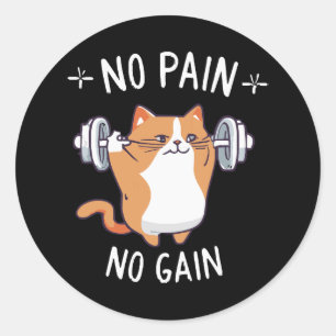 Laten we wat spieren kweken! Tijd voor de sportsch Ronde Sticker