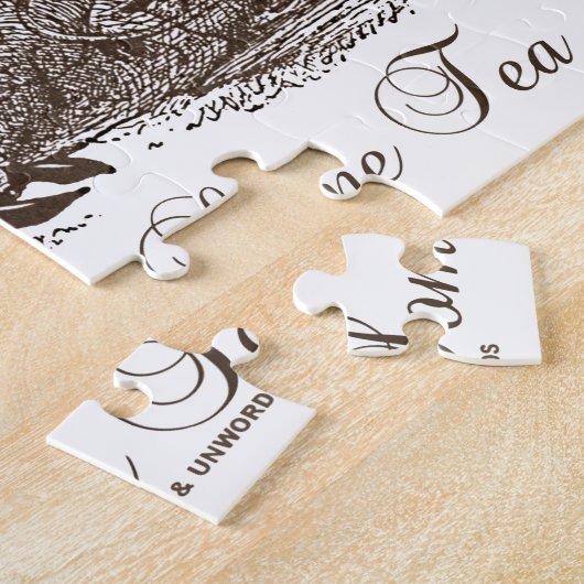 Laten we wat thee hebben (Wonderland Alice) Legpuzzel (Zijkant)