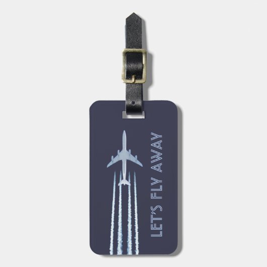 Laten we weg vliegen bagagelabel (Voorkant verticaal)