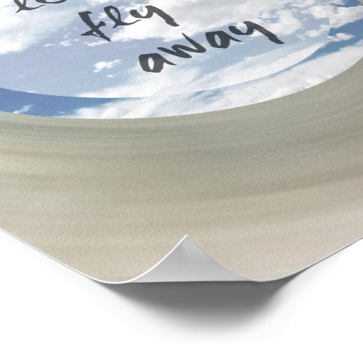 laten we wegvliegen om poster blauwe lucht en wolk (Hoek)