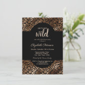 Laten we Wild Leopard Print Bruin Bachelorette Kaart (Staand voorkant)