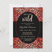 Laten we Wild Leopard Print Red Bachelorette Kaart (Voorkant)