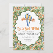 Laten we Wild Macaw Oerwoud Tropical Birthday neme Kaart (Voorkant)
