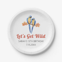 Laten we Wild Macaw Oerwoud Waterverf