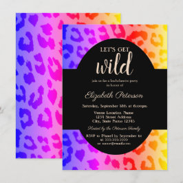 Laten we Wild Ombre Leopard Print Bachelorette kri Kaart