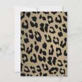 Laten we Wild Worden, Dier Luipaardprint Bachelore Kaart (Achterkant)