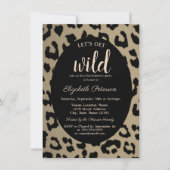Laten we Wild Worden, Dier Luipaardprint Bachelore Kaart (Voorkant)