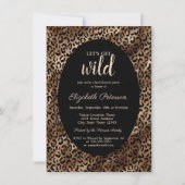 Laten we Wilde luipaard afdrukken Elegant Bachelor Kaart (Voorkant)